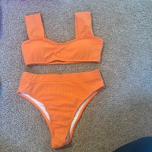 High Waisted Orange Bikini